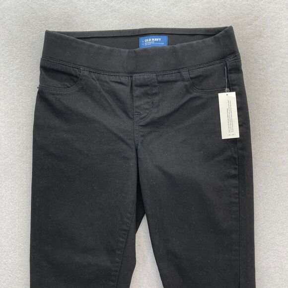 Old Navy Rockstar Jeans Women's 6P Black Stretch Denim Pull On Skinny Ankle NWT - Picture 2 of 12
